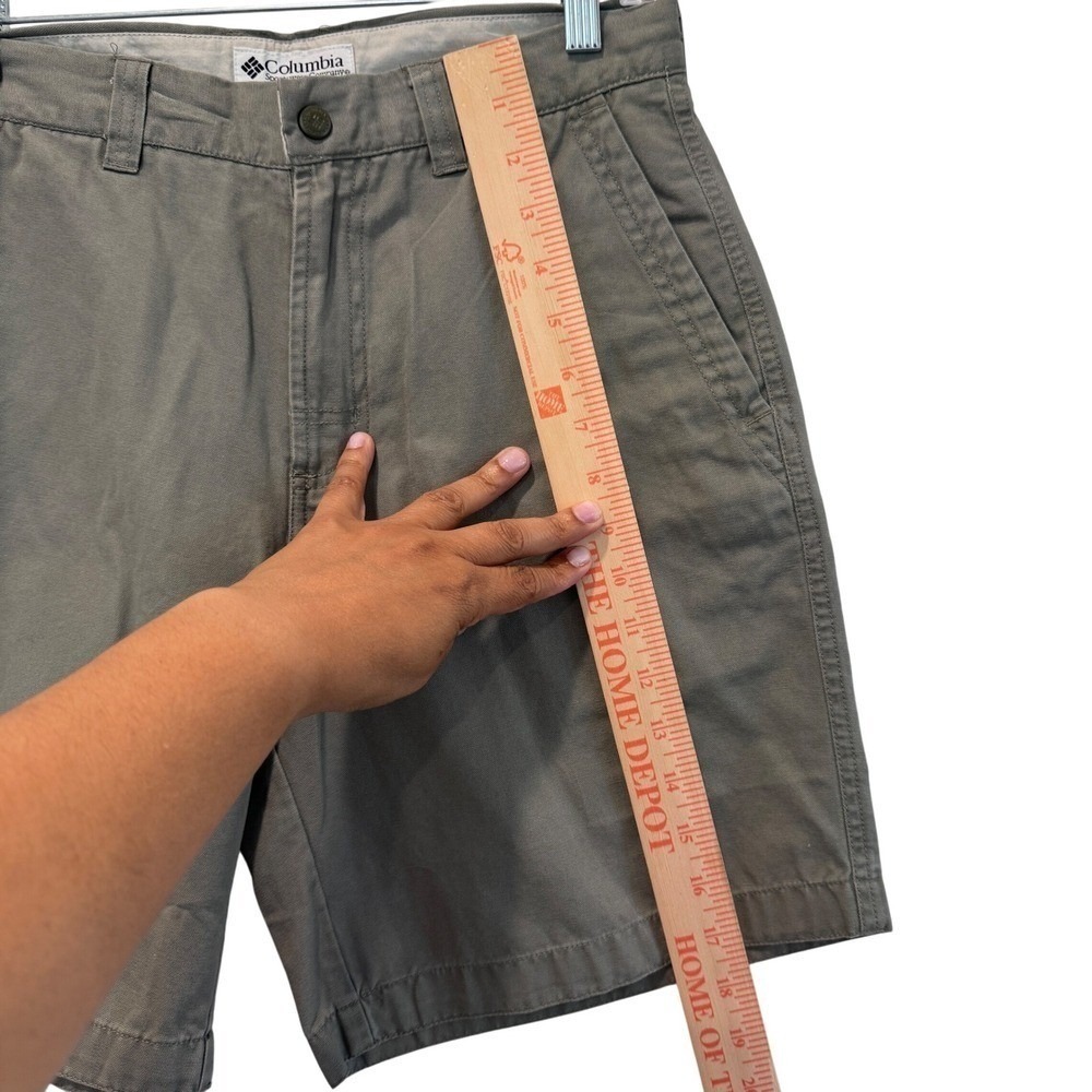 Columbia Shorts Womens 8 AL4287 Gray Cotton Canvas Utility Outdoor Hiking - Picture 6 of 9